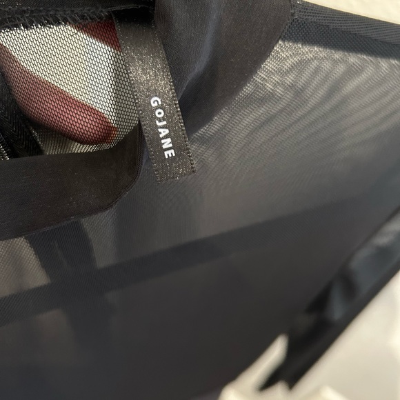 GoJane Black Dress with Mesh Top - Picture 3 of 7